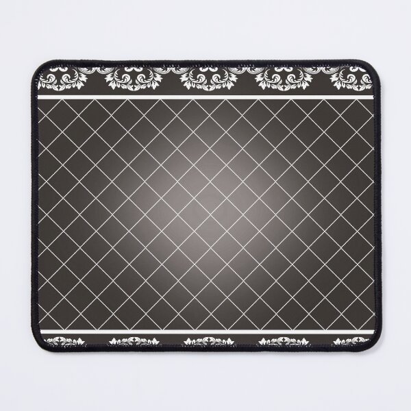 Item preview, Monochrome Damask Scroll Frame with Quilted Diamond Background designed and sold by lovelynong.