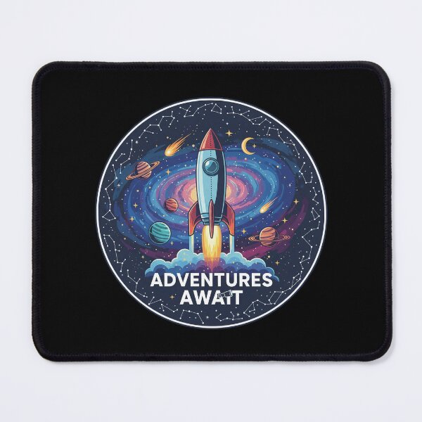 Item preview, Adventures Await Rocket Galaxy designed and sold by Ambient Mind Design.