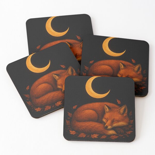 Item preview, Moonlit Fox – Crescent Dreams designed and sold by Painted Moon by Luna Bee™.