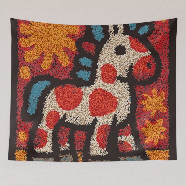 Item preview, Whimsical Spotted Pony | Cute Folk Art Horse designed and sold by TuncGK.