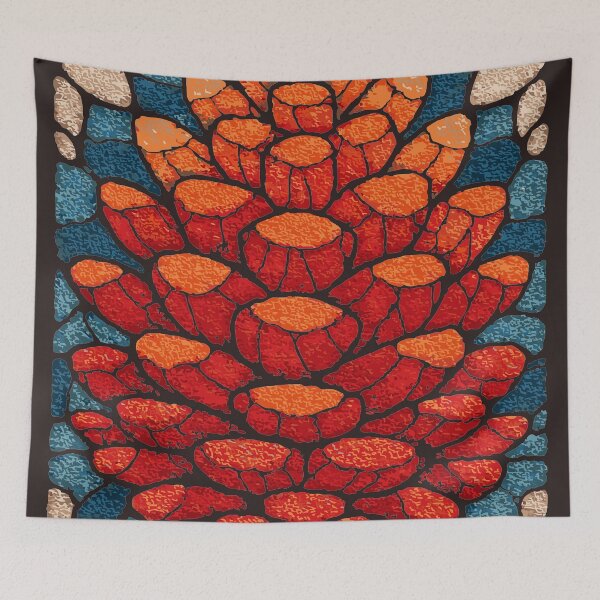 Item preview, Rustic Pinecone | Woodland Stained Glass Art designed and sold by TuncGK.
