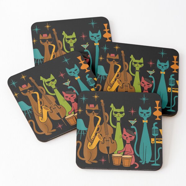 Item preview, Mid Century Modern Jazz Cats Retro 50S 60S Style designed and sold by LisaMaloney1.