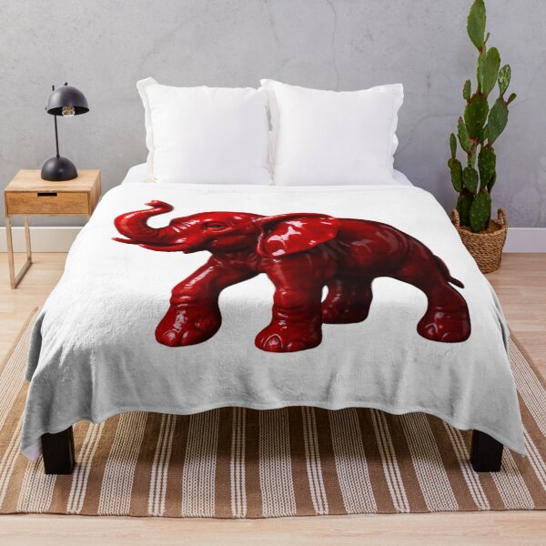 Item preview, Shiny Red Elephant Sculpture With Glossy Modern Finish designed and sold by kylmllr101684.