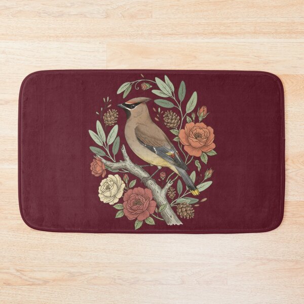 Item preview, Beautiful Cedar Waxwing With Roses designed and sold by BirdsnStuff.