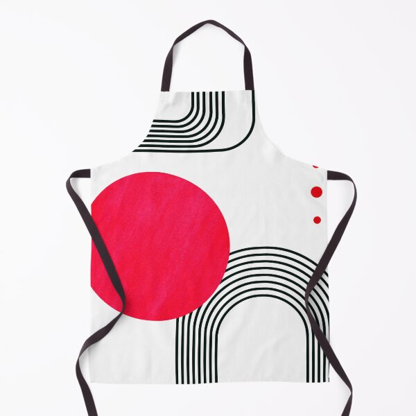 Item preview, Minimalist Modern Red Circle And Black Lines Abstract designed and sold by DEC02.