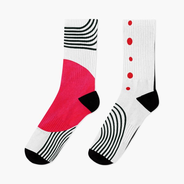 Item preview, Minimalist Modern Red Circle And Black Lines Abstract  designed and sold by DEC02.
