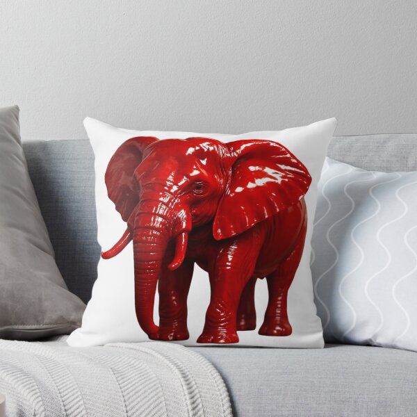 Item preview, Glossy Red Elephant Sculpture With Striking Realistic Detail designed and sold by kylmllr101684.