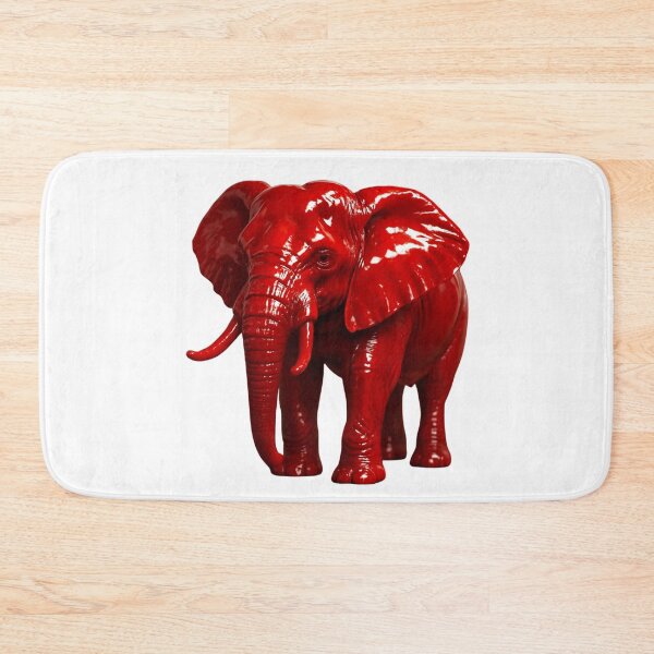 Item preview, Glossy Red Elephant Sculpture With Striking Realistic Detail designed and sold by kylmllr101684.