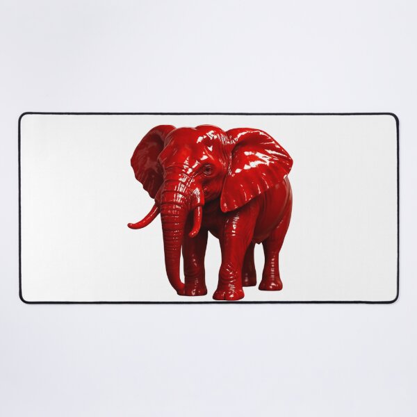 Item preview, Glossy Red Elephant Sculpture With Striking Realistic Detail designed and sold by kylmllr101684.