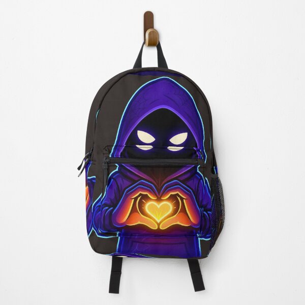 Item preview, Neon Halloween Hoodie – Glowing Heart Design designed and sold by ArtSpark Studio.