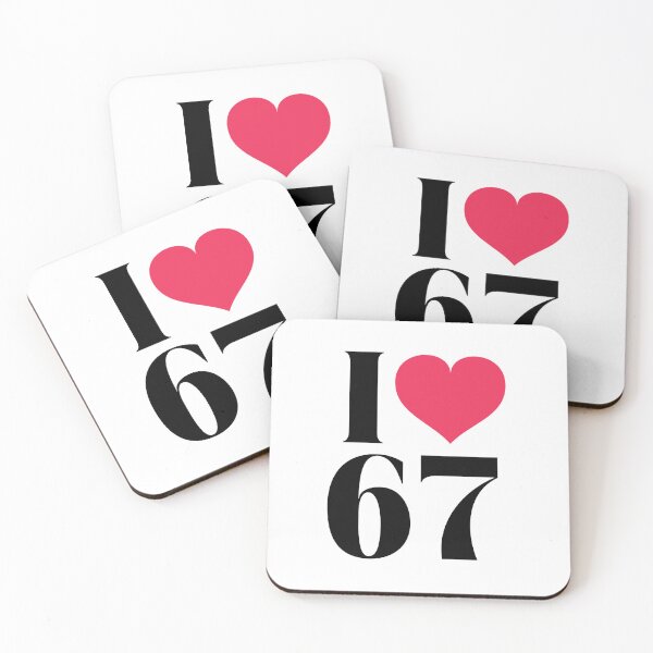Item preview, I Love 67 T-Shirt – Retro Vintage Number Tee Funny Birthday Gift Idea designed and sold by Omarmadani.