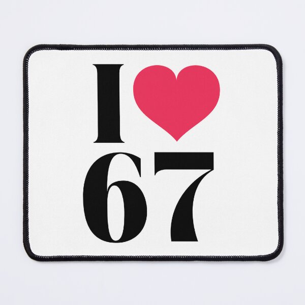 Item preview, I Love 67 T-Shirt – Retro Vintage Number Tee Funny Birthday Gift Idea designed and sold by Omarmadani.