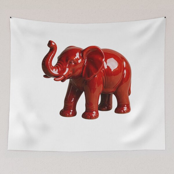 Item preview, Glossy Red Elephant Figurine With Playful Modern Charm designed and sold by kylmllr101684.