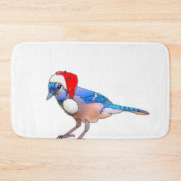 Item preview, Blue jay wearing festive Santa Hat - animalzinhats  designed and sold by Ashley’sAnimalz.