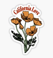 cali love poppies Sticker