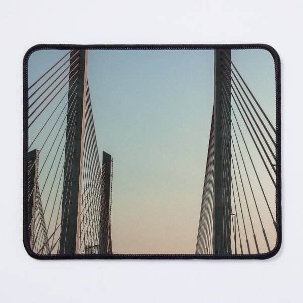 Item preview, Suspension Bridge against colorful sky designed and sold by kenedyraemedia.