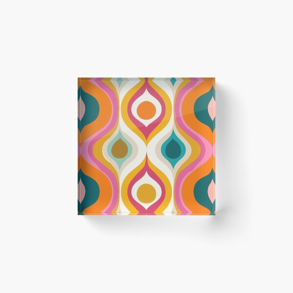 Item preview, Retro Wave Phone Case – Colorful 70s Psychedelic Geometric Pattern designed and sold by blackcurrant74.