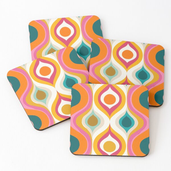 Item preview, Retro Wave Phone Case – Colorful 70s Psychedelic Geometric Pattern designed and sold by blackcurrant74.