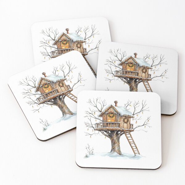 Item preview, Christmas Treehouse Illustration designed and sold by Liededrom..