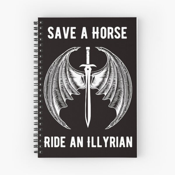 Item preview, Save A Horse Ride An Illyrian BookTok ACOTAR Shirt – Illyrian Wings & Sword Design | Fantasy Fae Warrior Tee designed and sold by RollForDesignCo.