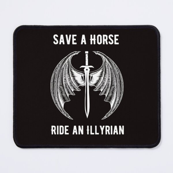 Item preview, Save A Horse Ride An Illyrian BookTok ACOTAR Shirt – Illyrian Wings & Sword Design | Fantasy Fae Warrior Tee designed and sold by RollForDesignCo.