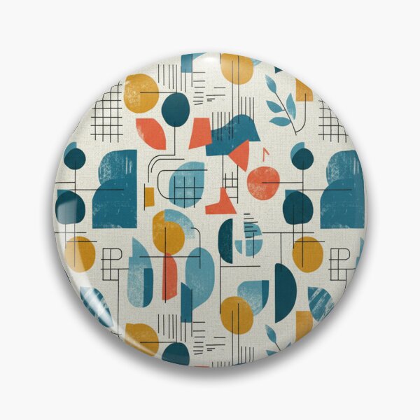 Artikelvorschau, Mid Century Modern Geometrisches Organisches Muster entworfen und verkauft von Owcomm.