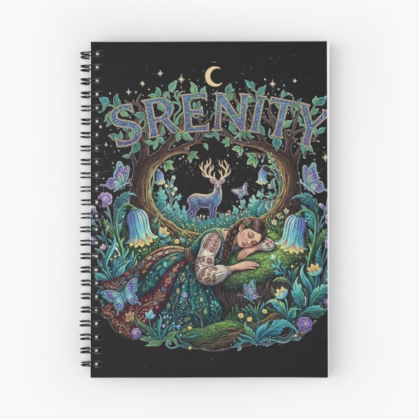 Item preview, Serenity Garden Dream - Enchanted Folklore Girl in a Magic Forest designed and sold by designwiss.