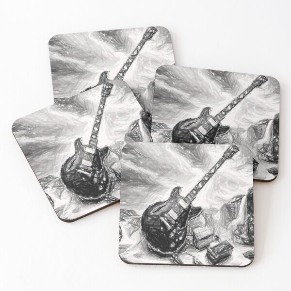 Item preview, Guitarra, en blanco y negro designed and sold by ART-WORLD-VIMO.