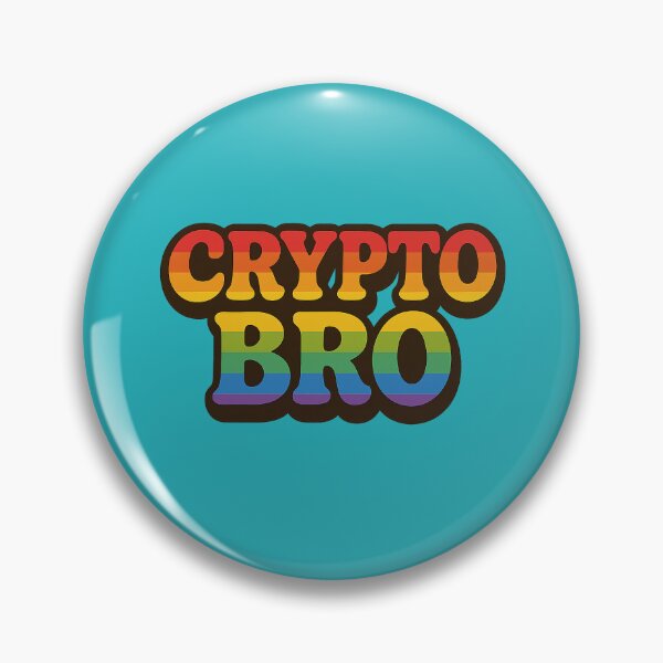 Item preview, Crypto Bro Retro Rainbow Typography designed and sold by CiciShopItalia.