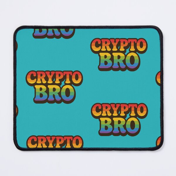 Item preview, Crypto Bro Retro Rainbow Typography designed and sold by CiciShopItalia.