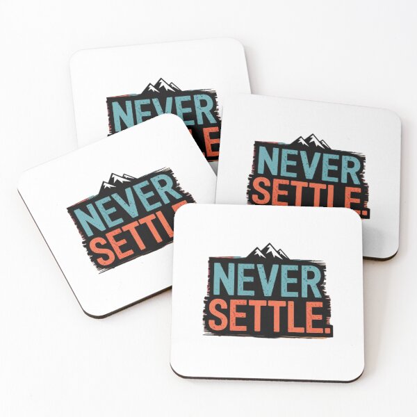 Item preview, Never Settle – Motivational Adventure & Mindset Design designed and sold by NRcollections24.