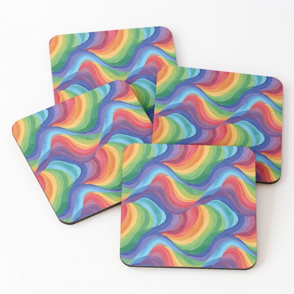 Item preview, Wavy Rainbow Watercolor Pattern designed and sold by Owcomm.