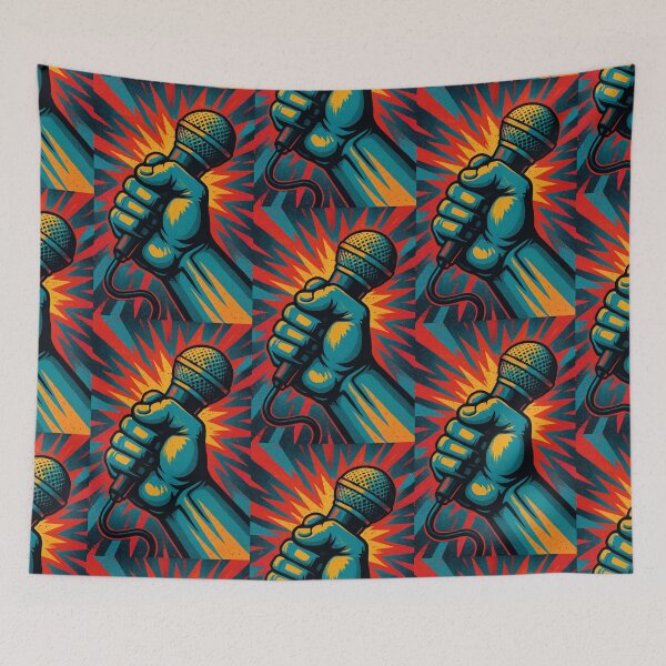 Item preview, Raise Your Voice – Urban Art with a Microphone. By COLORALMY designed and sold by Coloralmy.