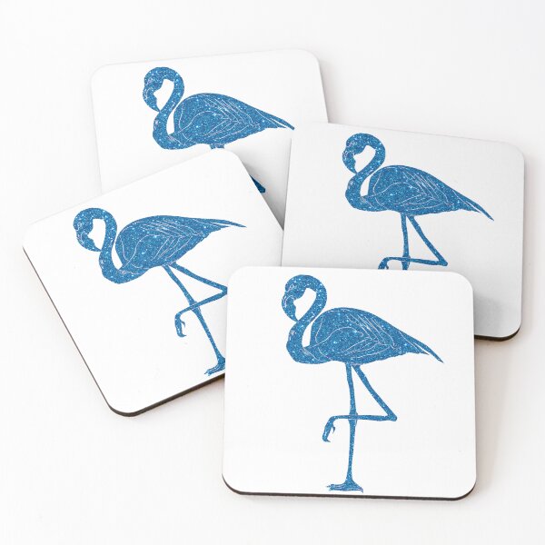 Item preview, Flamingo Blue Glitter Faux Sparkle, Aesthetic Bird Design. designed and sold by VibePrints12.