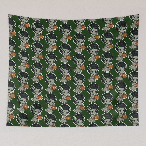 Item preview, Bride of Frankenstein with Pumpkin Lantern designed and sold by WitchPrint.