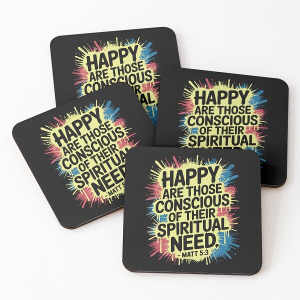 Item preview, Jehovah’s Witnesses 2026 Year Text | Happy Are Those Conscious of Their Spiritual Need | Matt 5:3 Bible Verse Design designed and sold by PioneerBros.
