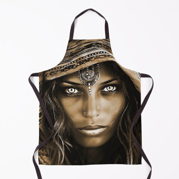Item preview, Chic Desert Woman Exotic Portrait In Sepia Hues (Digital Art Created In AI And Edited In PS) designed and sold by DEC02.