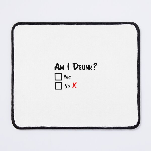 Item preview, Am I Drunk - Hardhat Sticker designed and sold by Express POD.