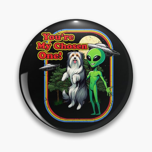 Item preview, Funny Bearded Collie Dog Alien Chosen One UFO Mom Dad Kids designed and sold by rafaeltto.