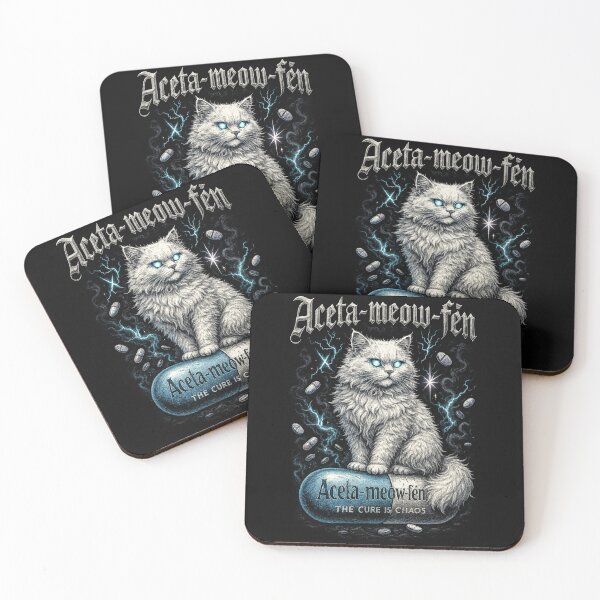 Item preview, Aceta-meow-fén – The Cure Is Chaos – Realistic Cat Chaos Tee designed and sold by catastrocat.