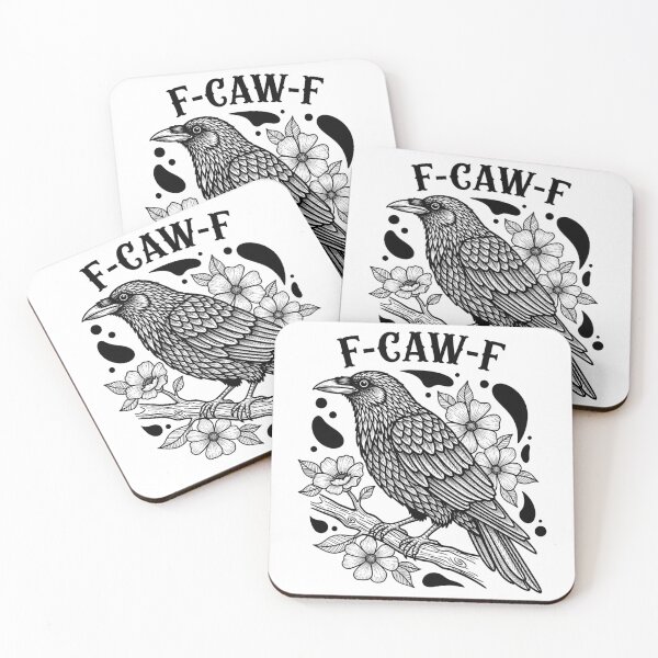 Item preview, F-CAW-F Crow PNG | Funny Halloween Crow Design designed and sold by Ellen'Studio.
