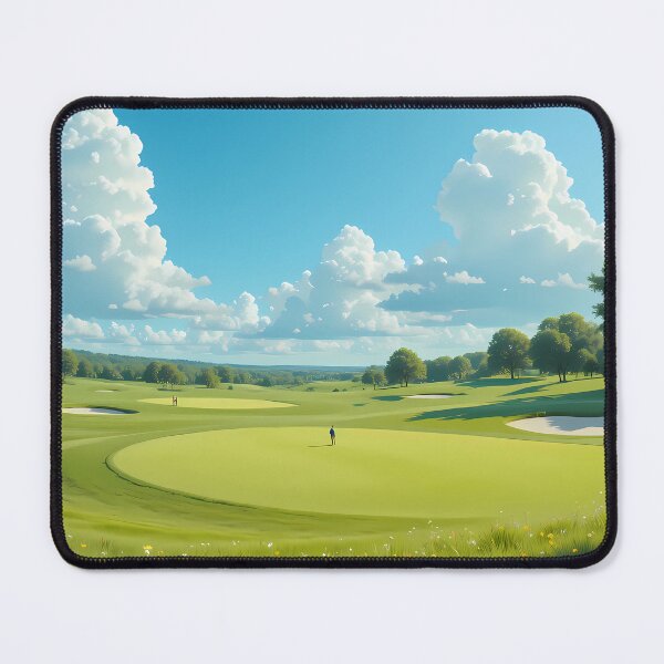 Item preview, Morning Picturesque Golf Courses Depicted Serene Natural Settings designed and sold by ART ATTACK ZONE.