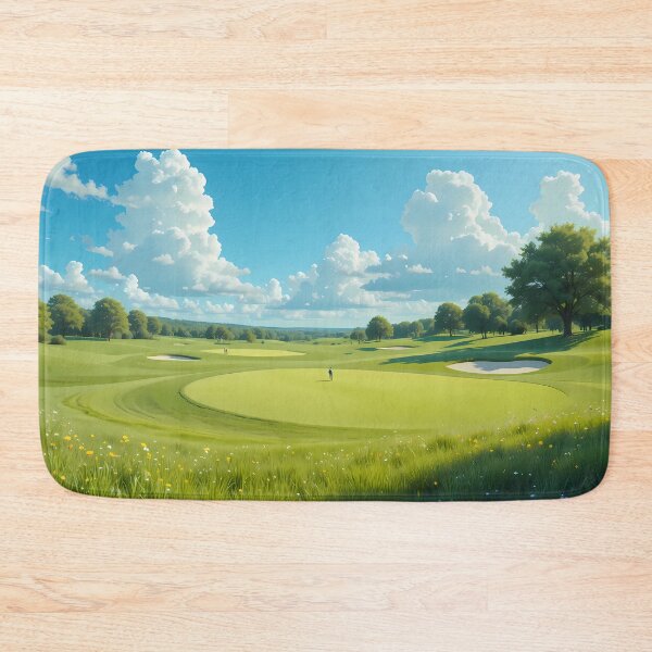 Item preview, Morning Picturesque Golf Courses Depicted Serene Natural Settings designed and sold by ART ATTACK ZONE.
