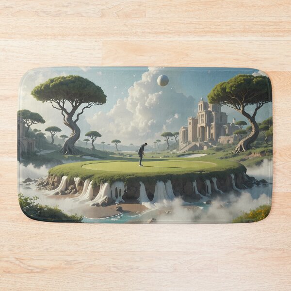 Item preview, Surreal Picturesque Golf Courses Depicted Serene Natural Settings designed and sold by ART ATTACK ZONE.