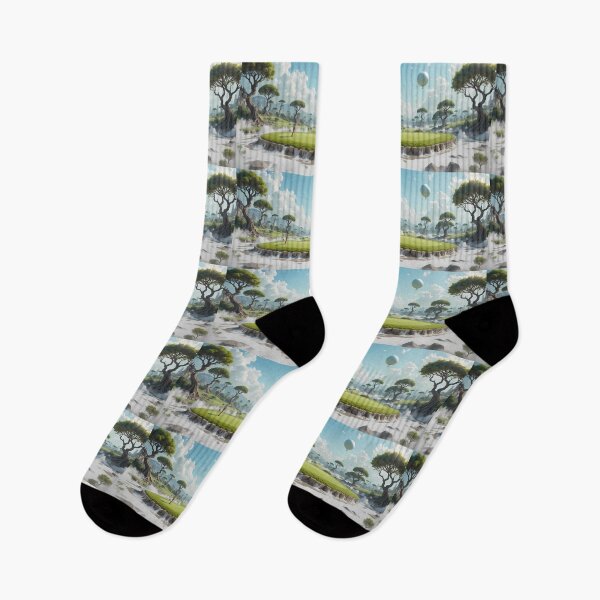 Item preview, Surrealistic Golf Courses Depicted Serene Natural Settings designed and sold by ART ATTACK ZONE.