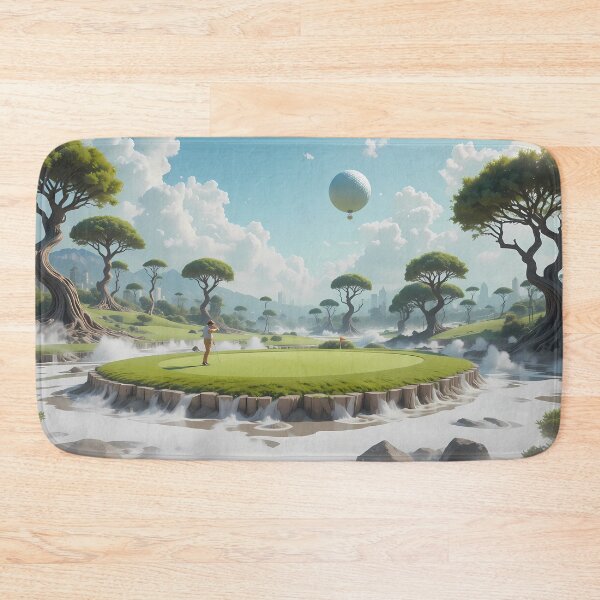 Item preview, Surrealistic Golf Courses Depicted Serene Natural Settings designed and sold by ART ATTACK ZONE.