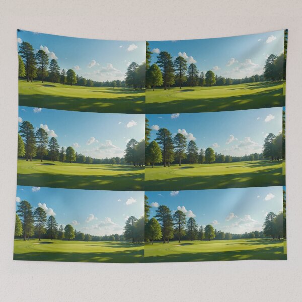 Item preview, Woods Picturesque Golf Courses Depicted Serene Natural Settings designed and sold by ART ATTACK ZONE.