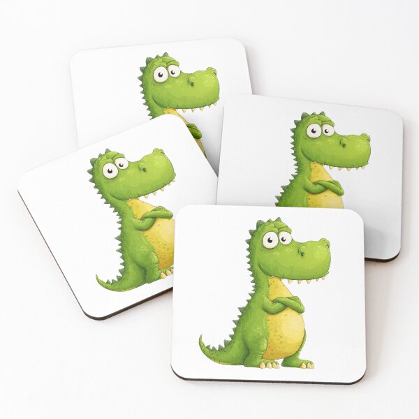 Item preview, Funny Green Dino Illustration Character Artwork designed and sold by idtecss.