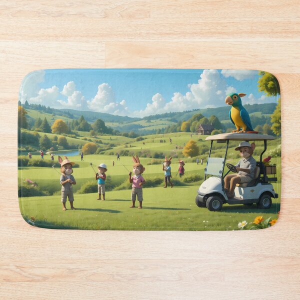 Item preview, GoodMornig Picturesque Golf Courses Depicted Serene Natural Settings designed and sold by ART ATTACK ZONE.