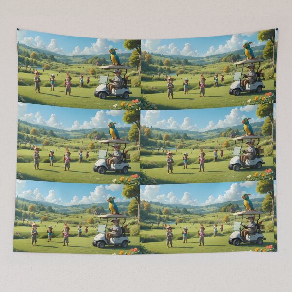 Item preview, GoodMornig Picturesque Golf Courses Depicted Serene Natural Settings designed and sold by ART ATTACK ZONE.